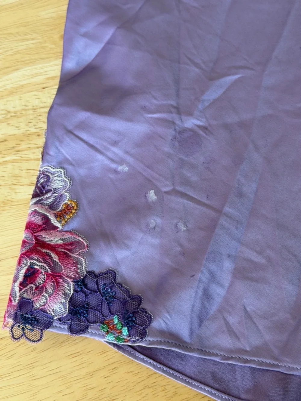 New! Victoria’s Secret Lavender Floral Stretchy Satin Romper Large 39534